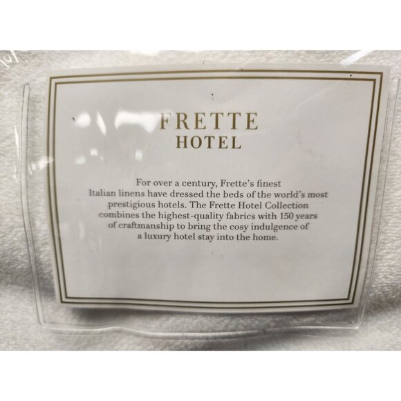 Frette Hotel Classic Bath Mat 20 in x 35 in White Grey 100% Cotton NEW! - Picture 2 of 4